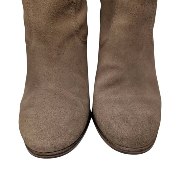 Vince Camuto Feina Booties Khaki Verona Suede Leather 3.5" Heel Size 8.5 M - Picture 9 of 12